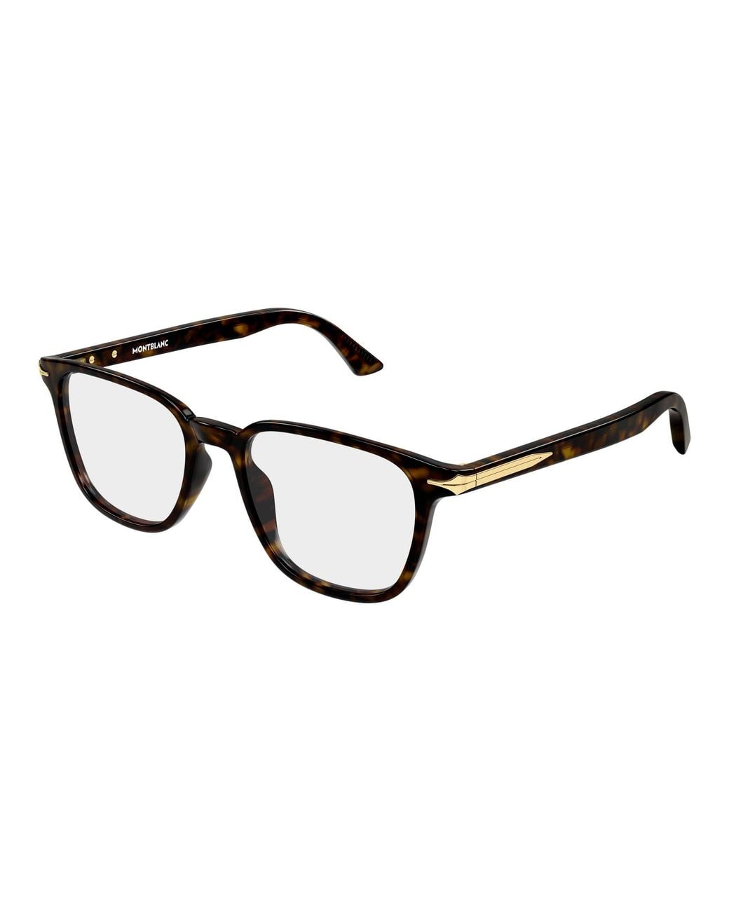 Montblanc Black Mb0517O 002 Optical Frames Acetate Transparent Squared for men