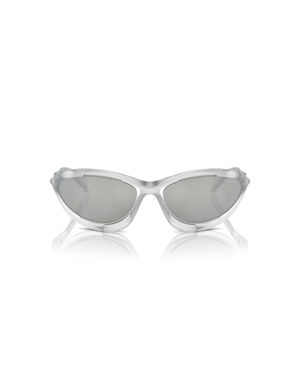 Prada Black Pr A23S 14V60H Sunglasses Nylon Cat Eye Mirrored Mirror
