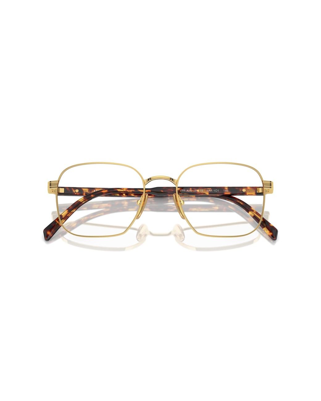 Prada Black Pr A55V 5Ak1O1 Optical Frames Metal Squared Normal for men