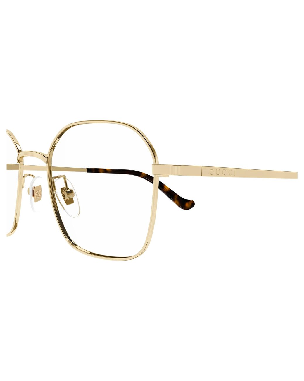 Gucci Black Gg1611Oa 001 Optical Frames Metal Transparent Round