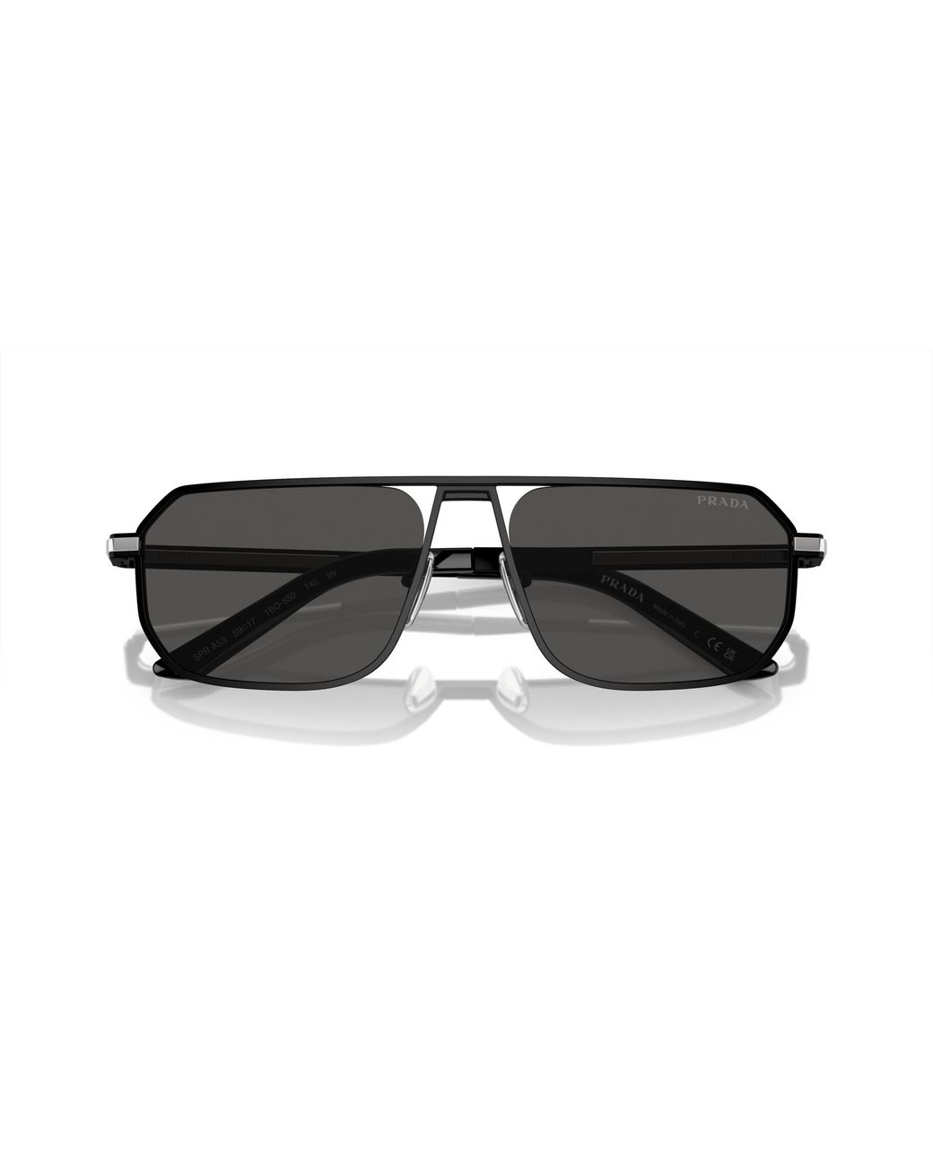Prada Black Pr A53S 1Bo5S0 Sunglasses Metal Pillow Normal for men