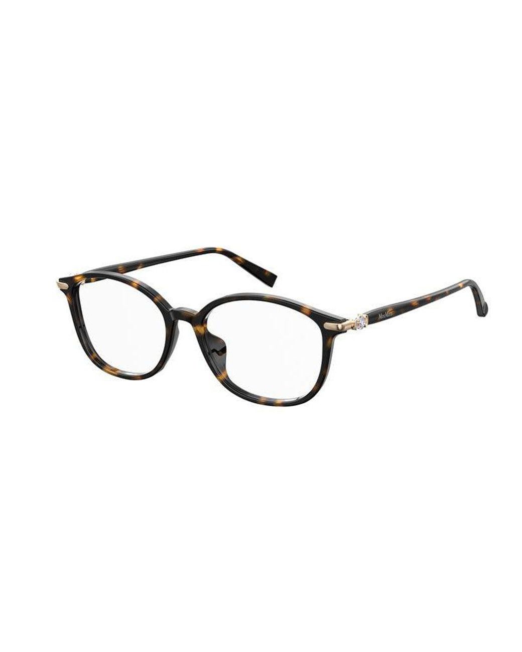 Max Mara Black Mm 1403/F 086 Optical Frames Outlet Plastic Round