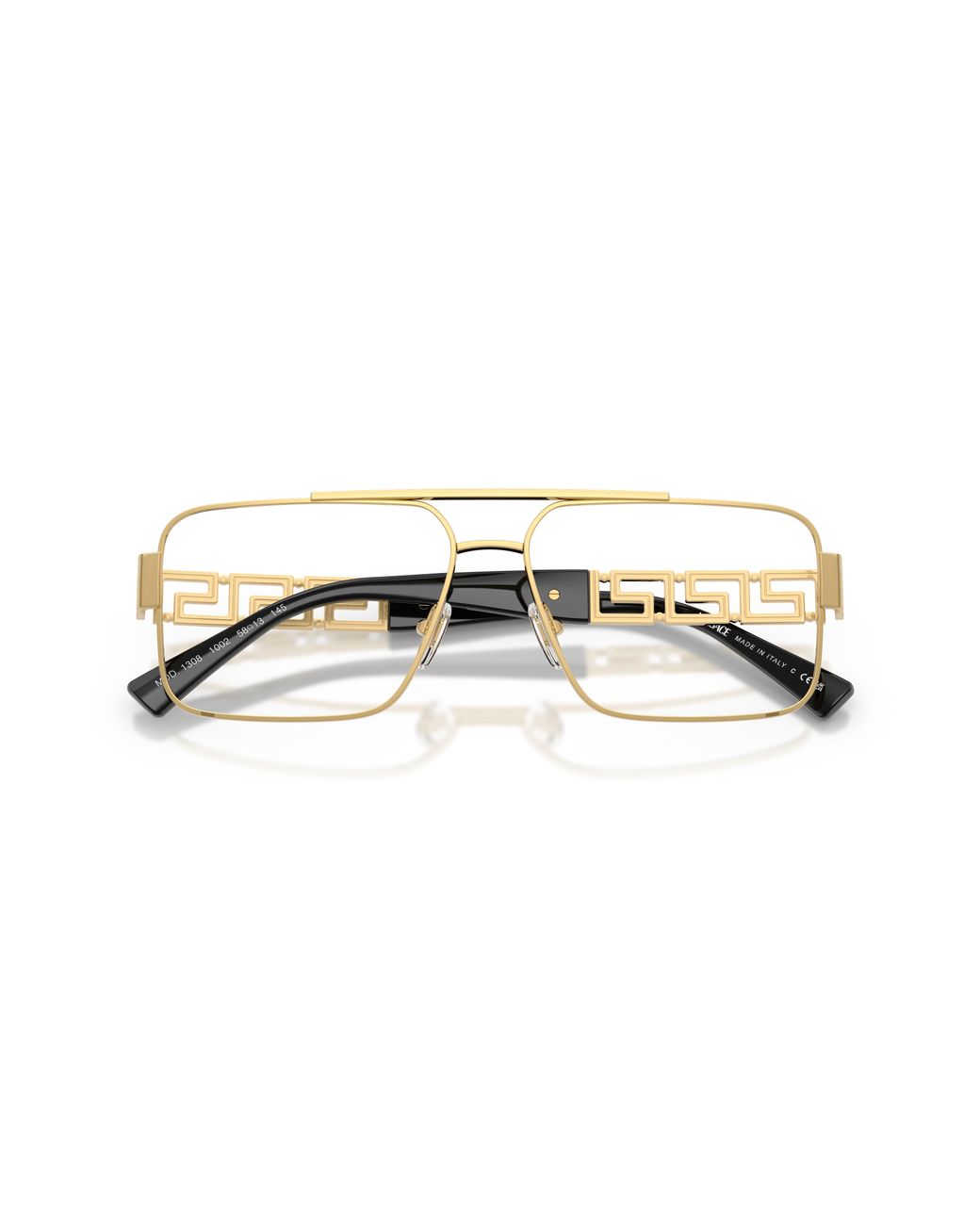 Versace Black Ve1308 1002 Optical Frames Steel Pillow Normal for men