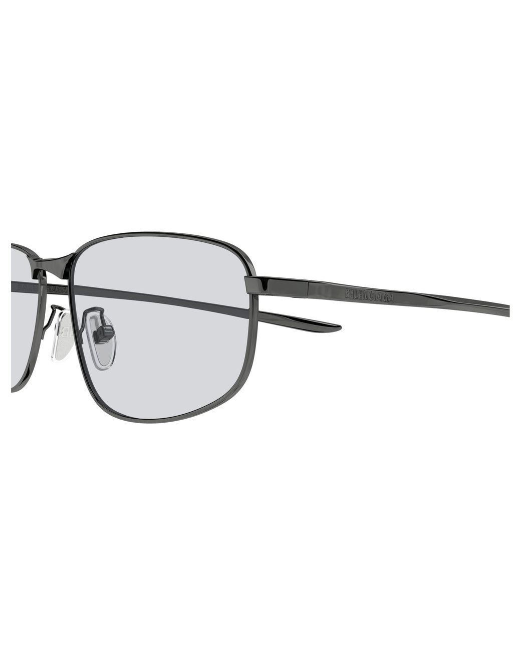 Balenciaga Black Bb0494Sa 004 Sunglasses Metal Squared for men