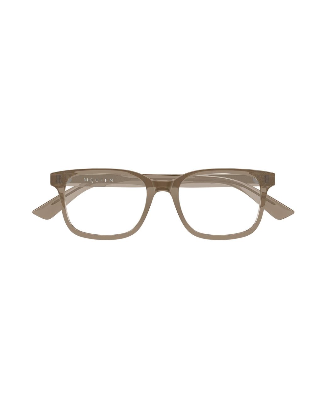 McQueen Black Am0541O 011 Optical Frames Acetate Transparent Squared for men