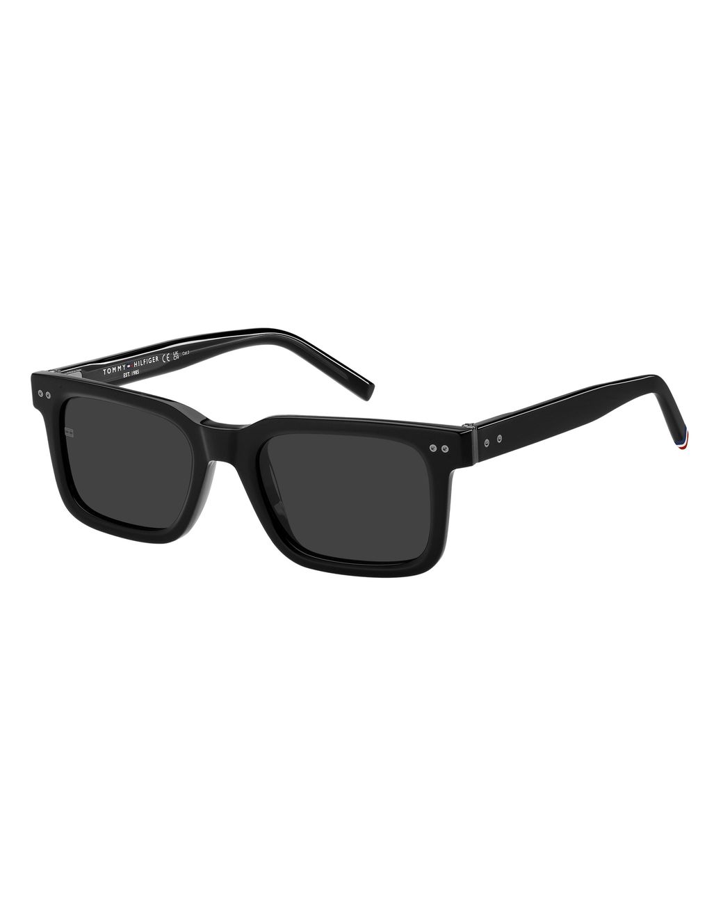 Tommy Hilfiger Black Th 85/S 807/Ir Sunglasses Acetate Squared Normal for men