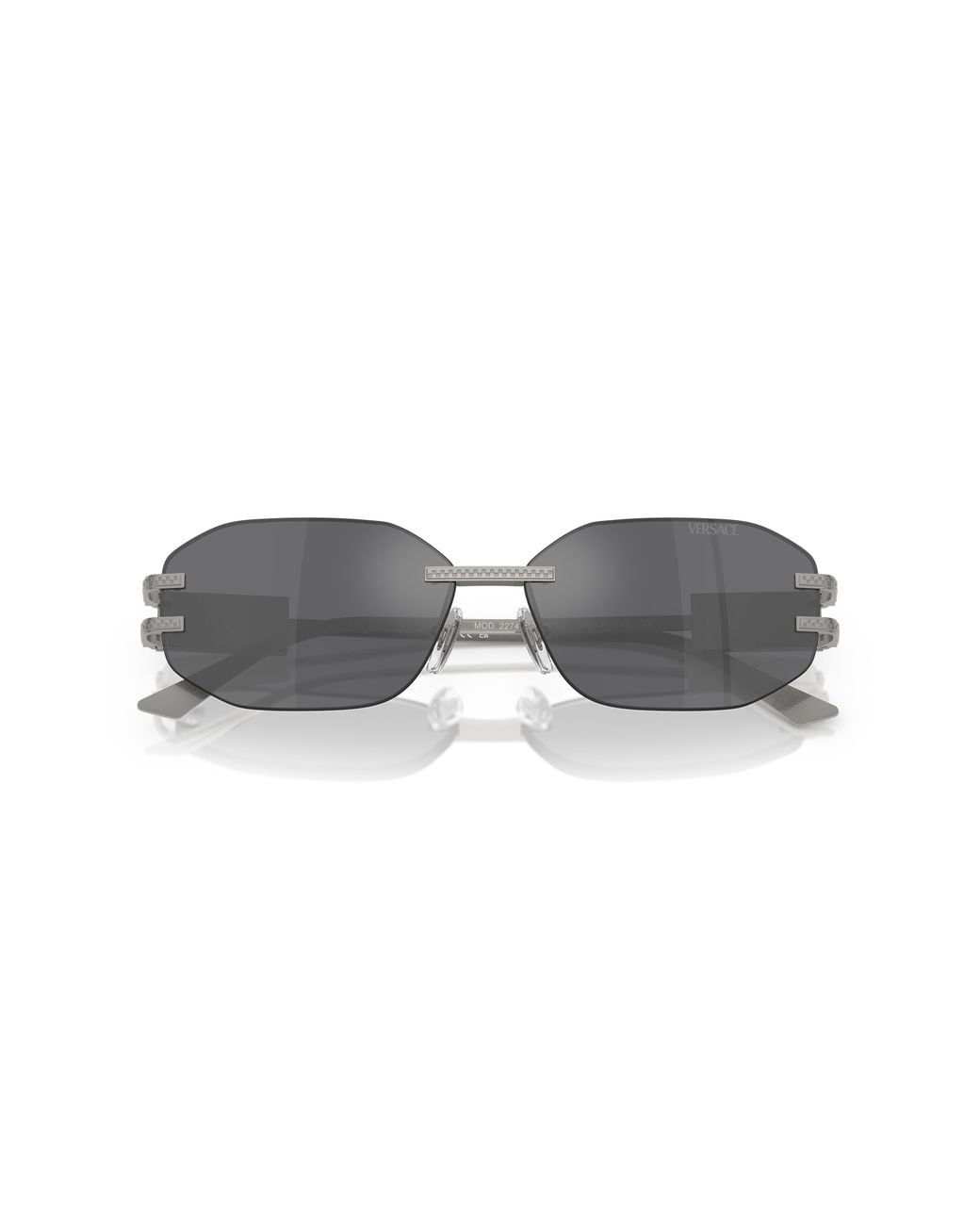 Versace Black Ve2274 10016G Sunglasses Metal Geometric Mirror