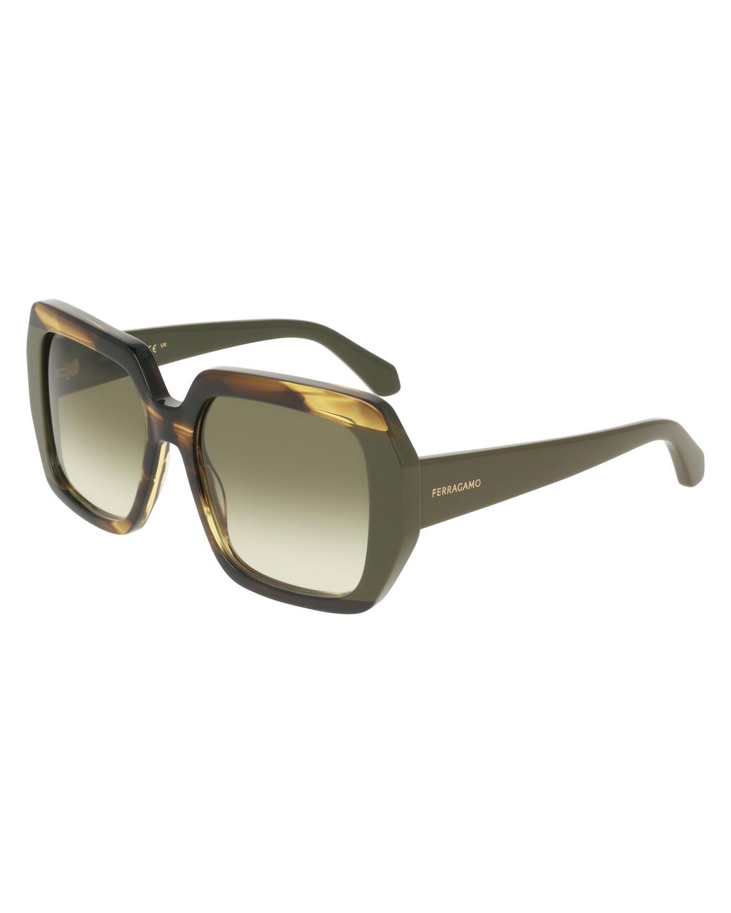 Ferragamo Black Sf2081S 322 Sunglasses Acetate Squared Normal Shaded