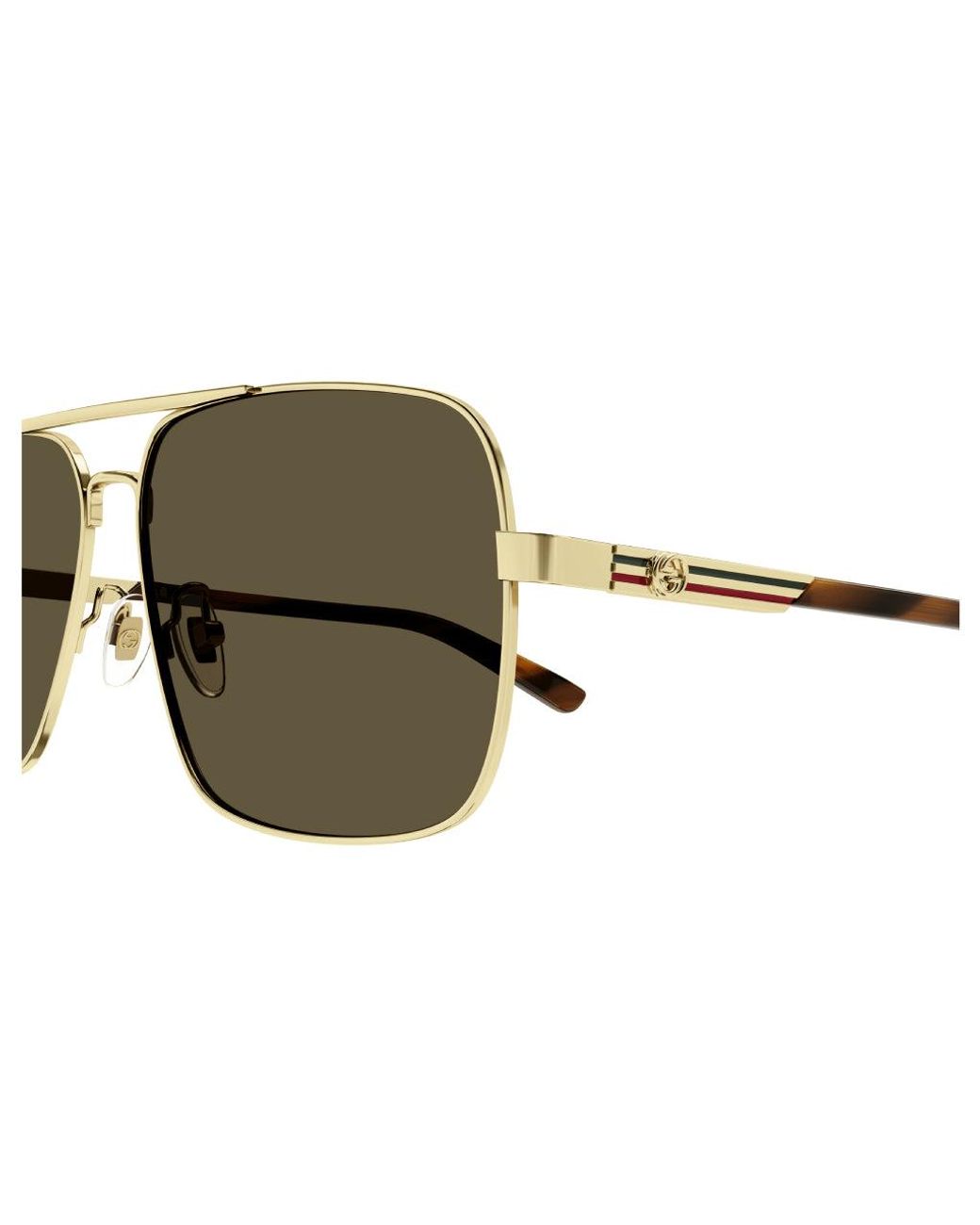 Gucci Black Gg1289S 002 Sunglasses Metal Pilot for men