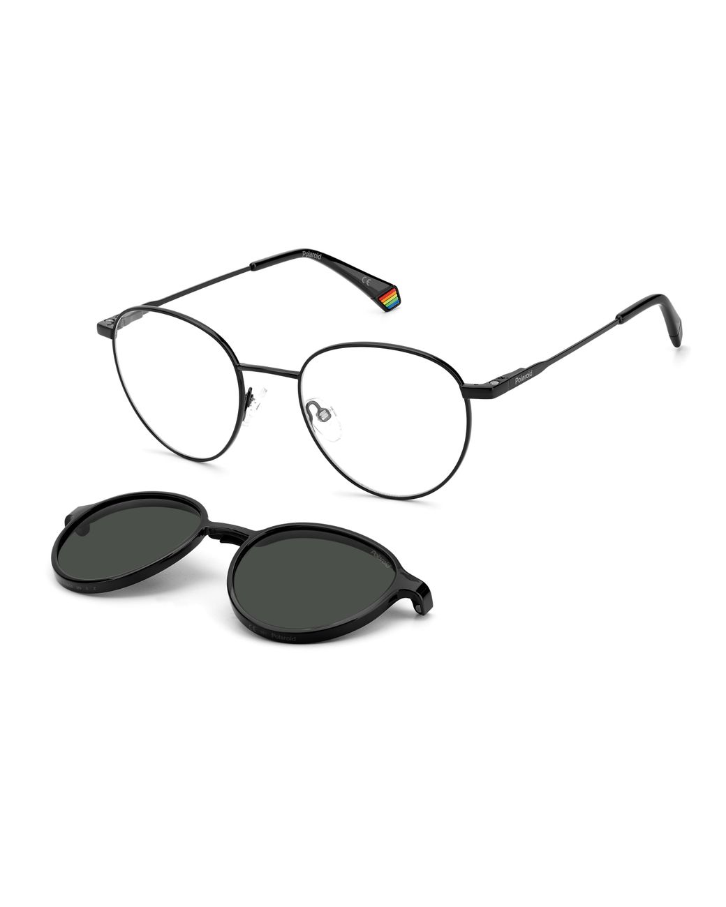 Polaroid Black Pld 6158/Cs 807/M9 Sunglasses Steel Round Clip-On