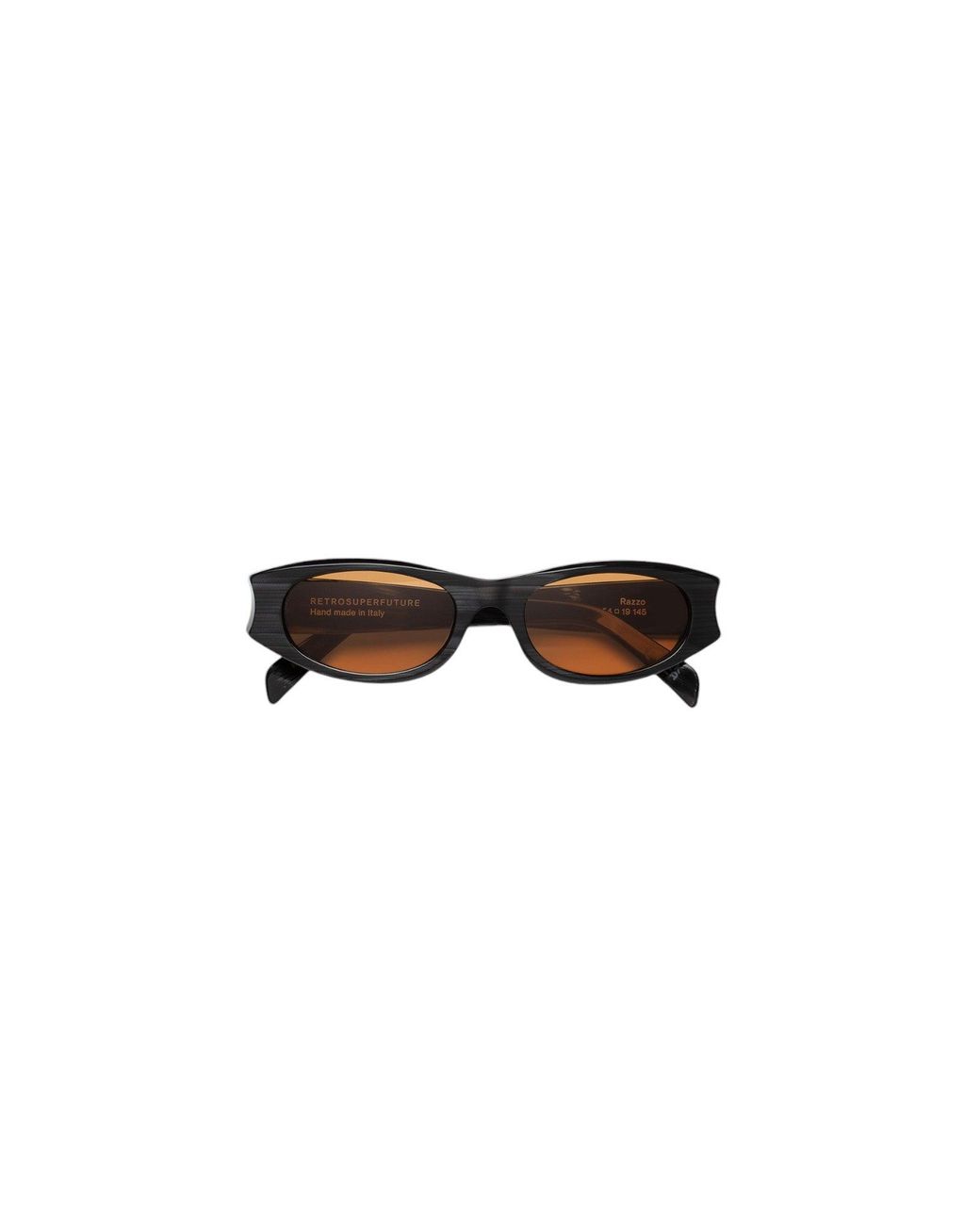 Retrosuperfuture Black Rq6 Razzo Fiammato Sunglasses Acetate Geometric Normal