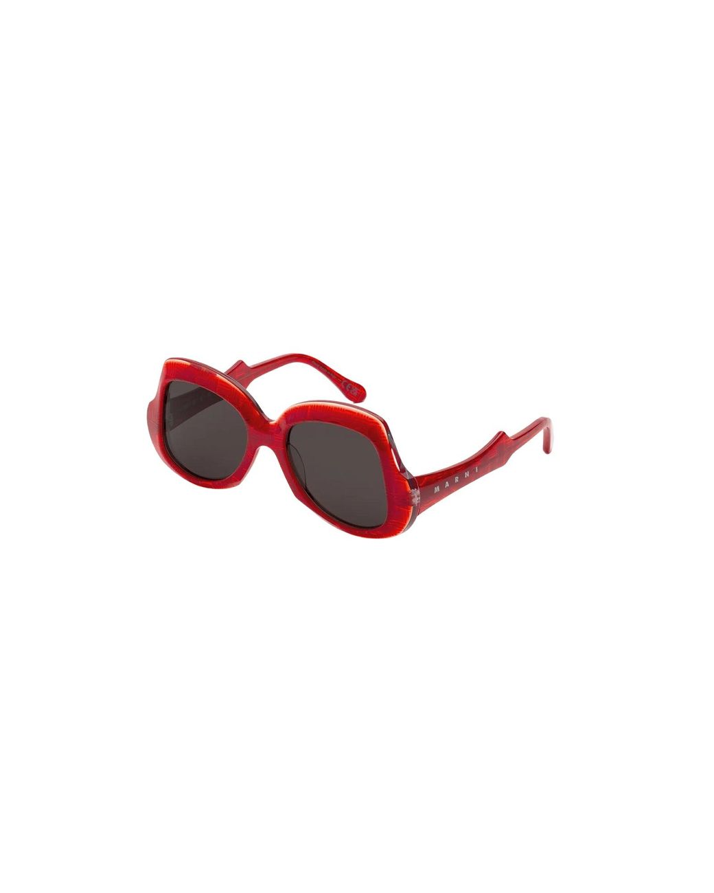 Marni Red Ps8 Quelyfish Comb Sunglasses Acetate Geometric