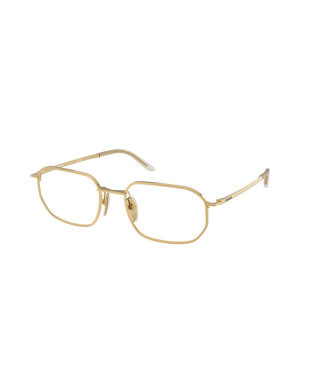 Prada Black Pr D51V 5Ak1O1 Optical Frames Metal Transparent Geometric Normal for men
