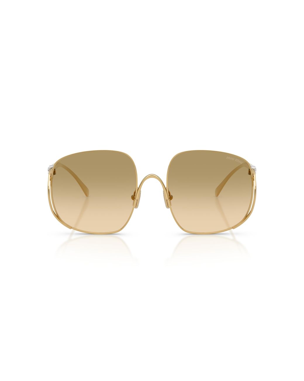 Miu Miu Black Mu A57S 5Ak20S Sunglasses Metal Squared Normal Shaded