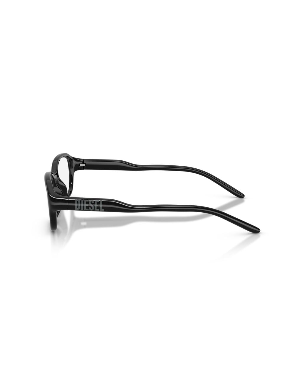 DIESEL Black Dl6015U 2001 Optical Frames Injected Transparent Squared Normal