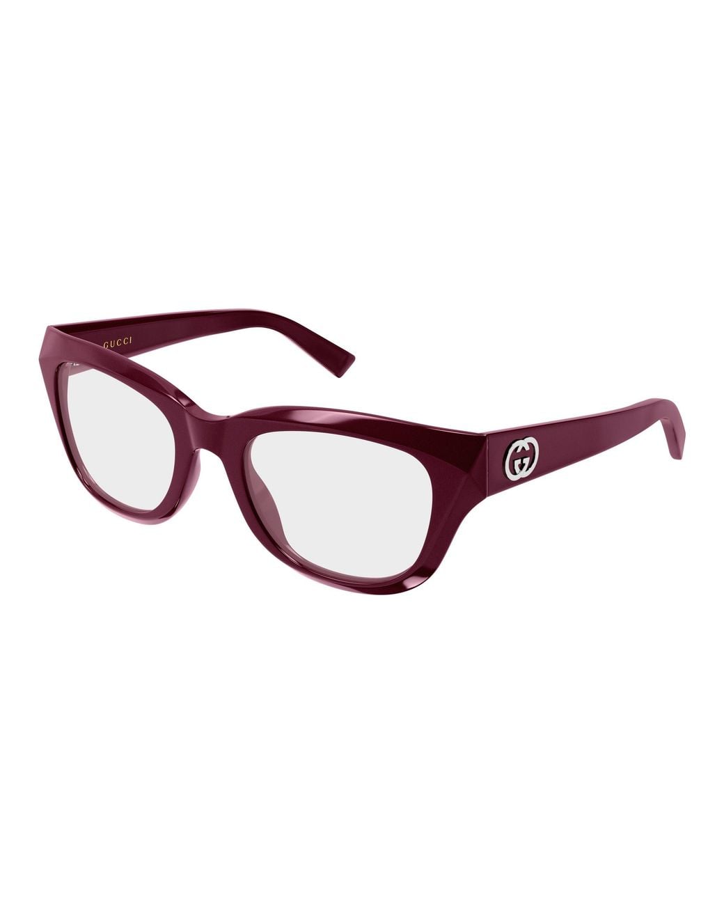Gucci Black Gg2202O 004 Optical Frames Acetate Transparent Geometric