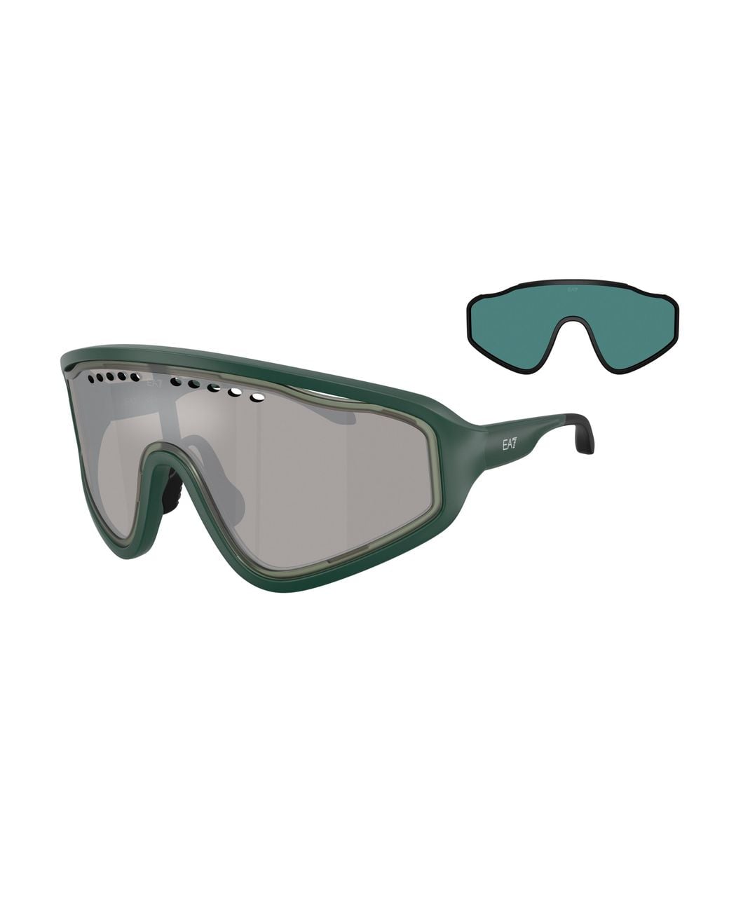 Moncler Black Q74005 63506G Sunglasses Injected Geometric Mirror for men