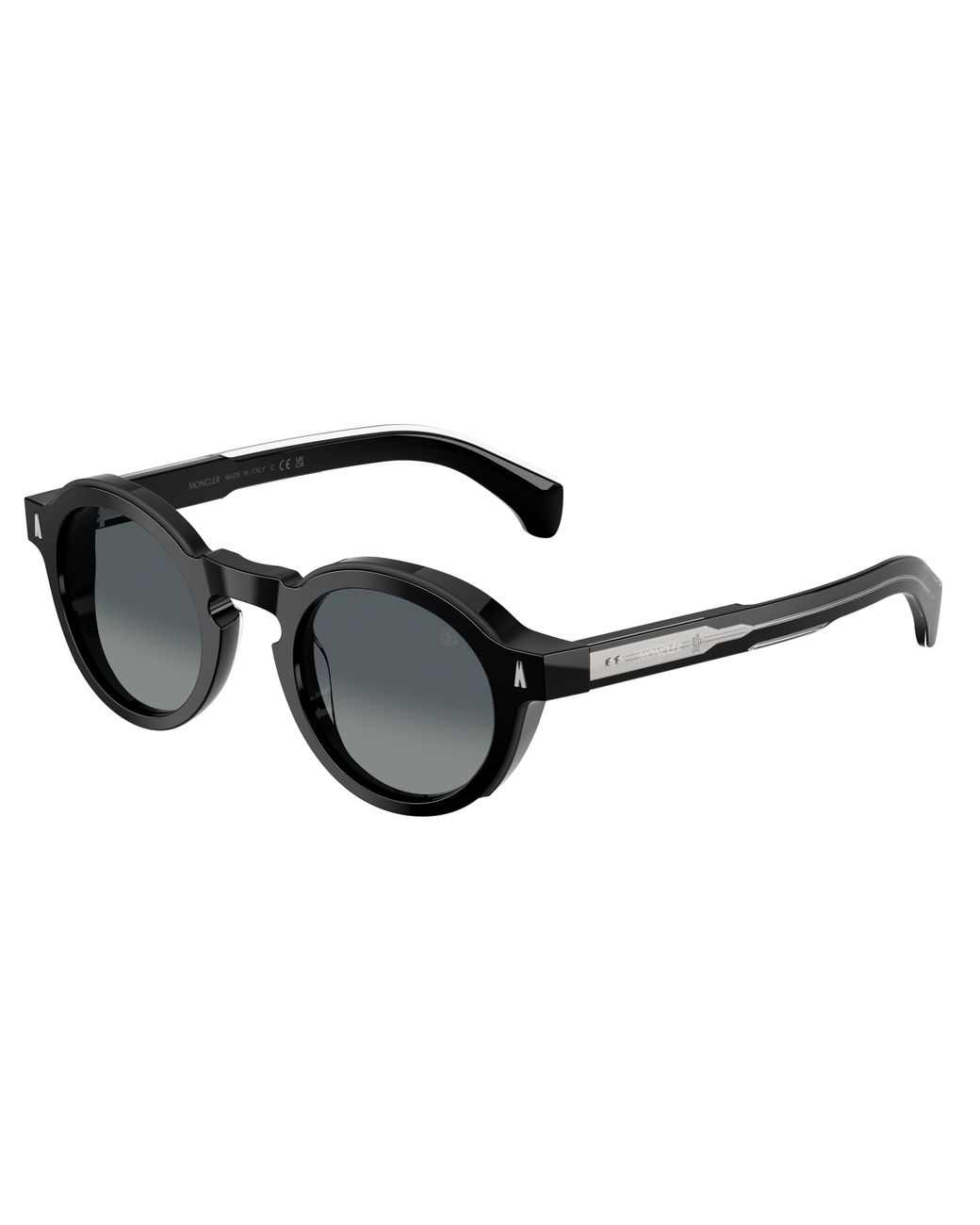 Moncler Black Me6012 Aurone 30013C Sunglasses Acetate Round Normal Nuanced