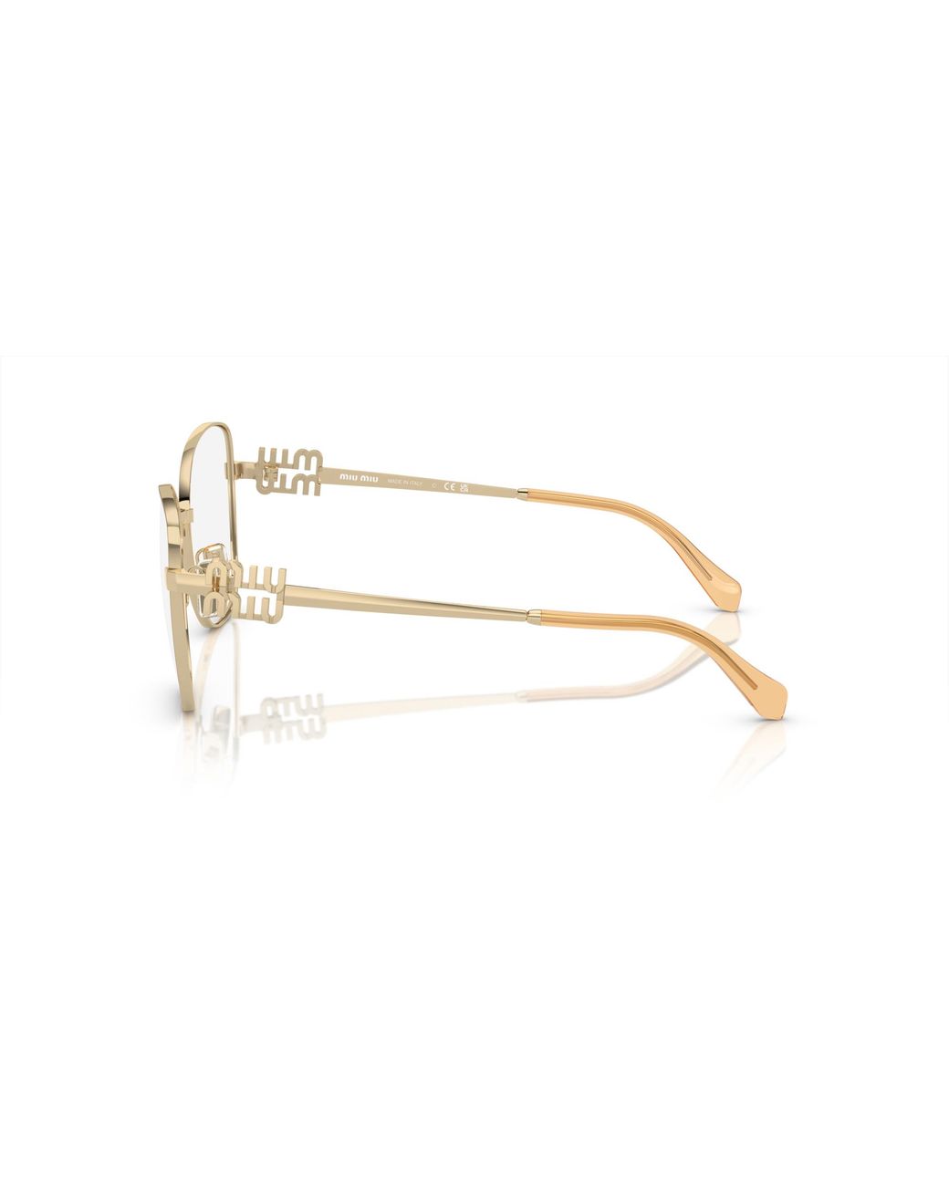 Miu Miu Black Mu 50Xv 14M1O1 Optical Frames Metal Transparent Pilot Normal