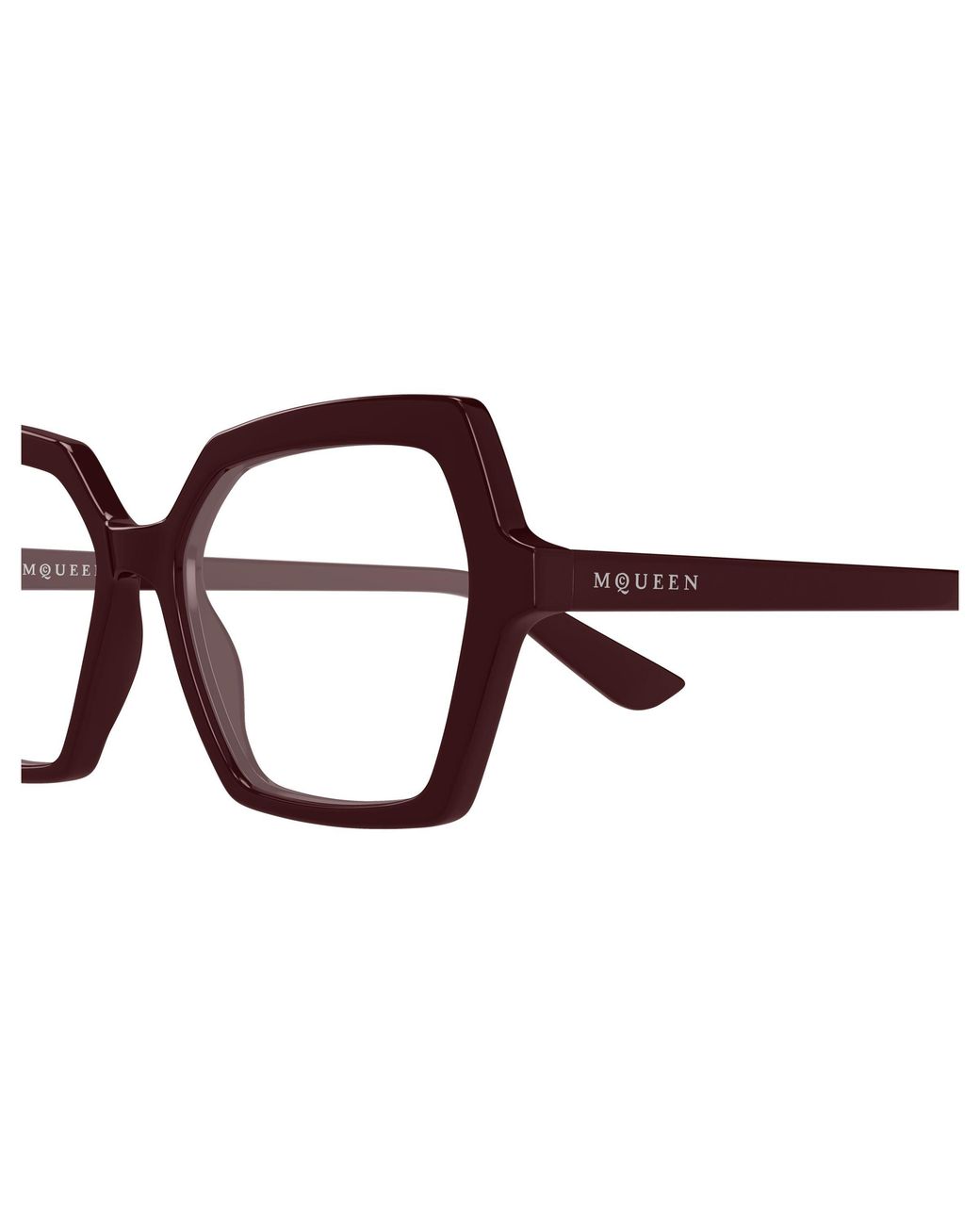 McQueen Black Am0537O 004 Optical Frames Acetate Transparent Geometric
