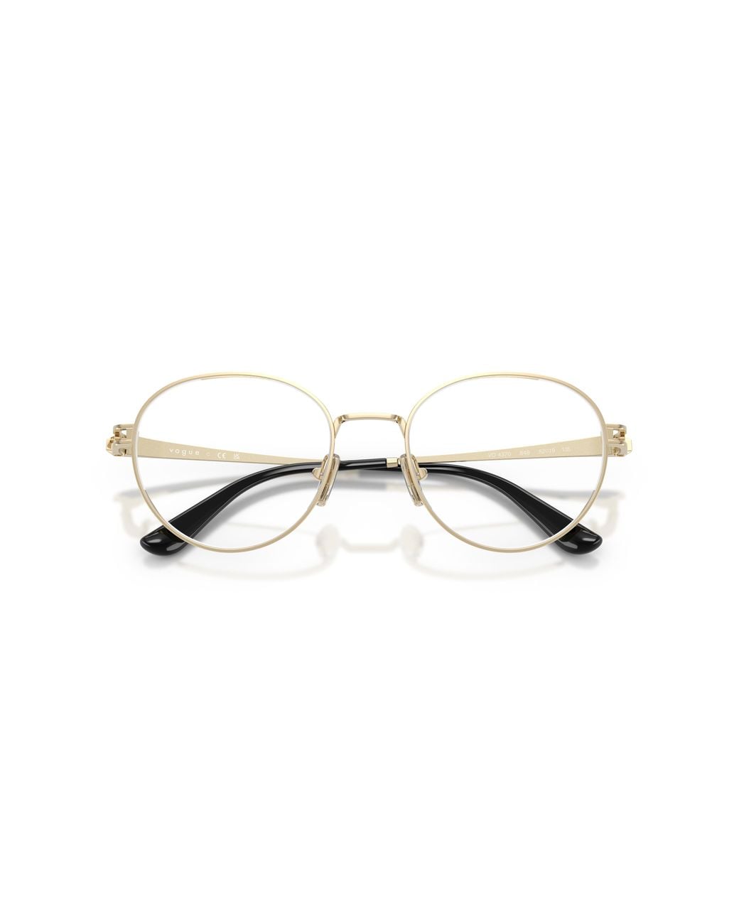 Vogue Eyewear Black Vo4370 848 Optical Frames Metal Transparent Pantos Normal