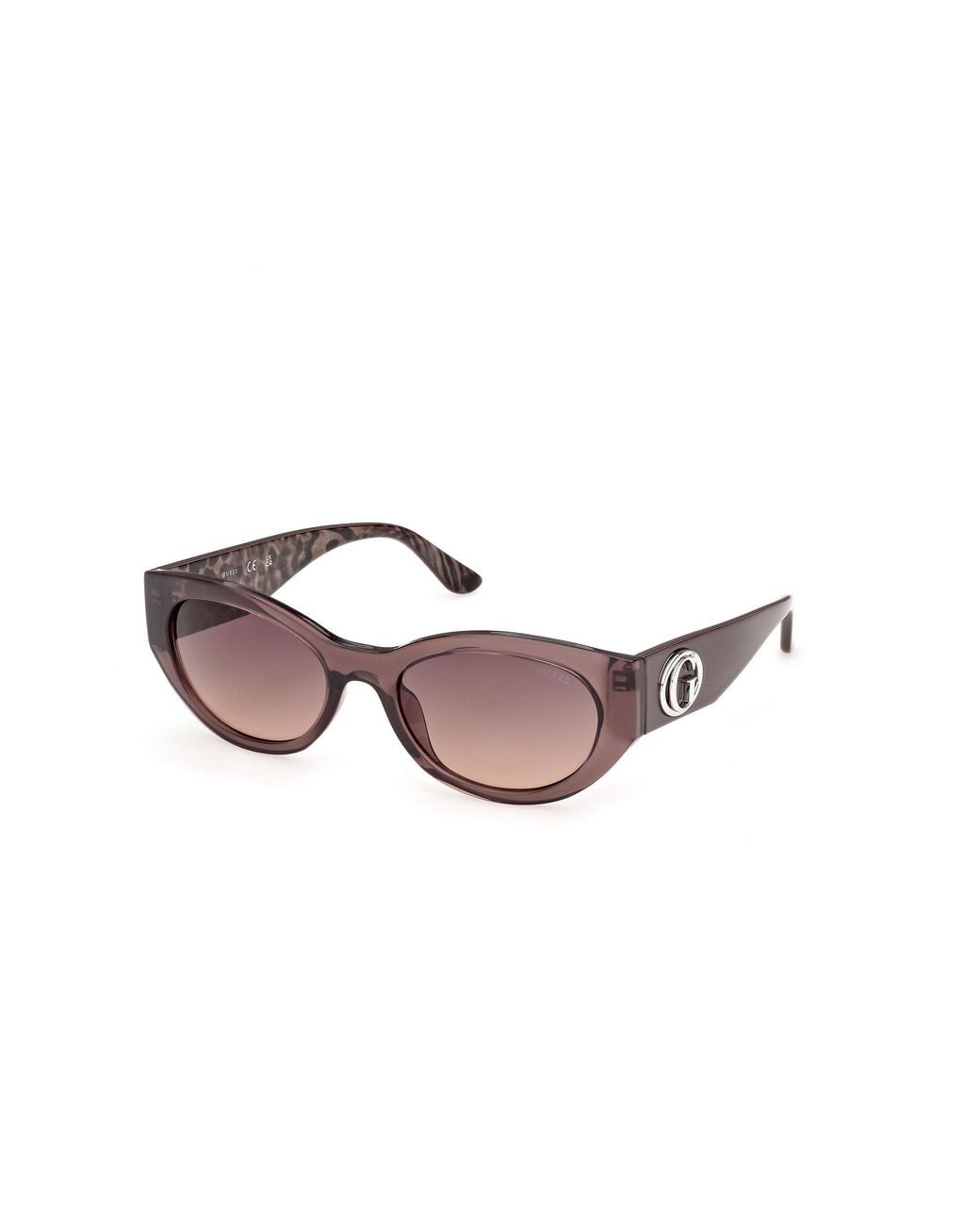 Guess Black Gu00362 48F Sunglasses Injected Round Normal