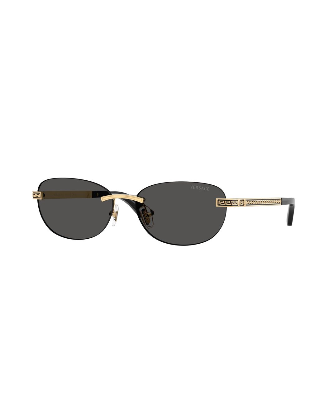 Versace Black Ve2307 152387 Sunglasses Metal Round Normal