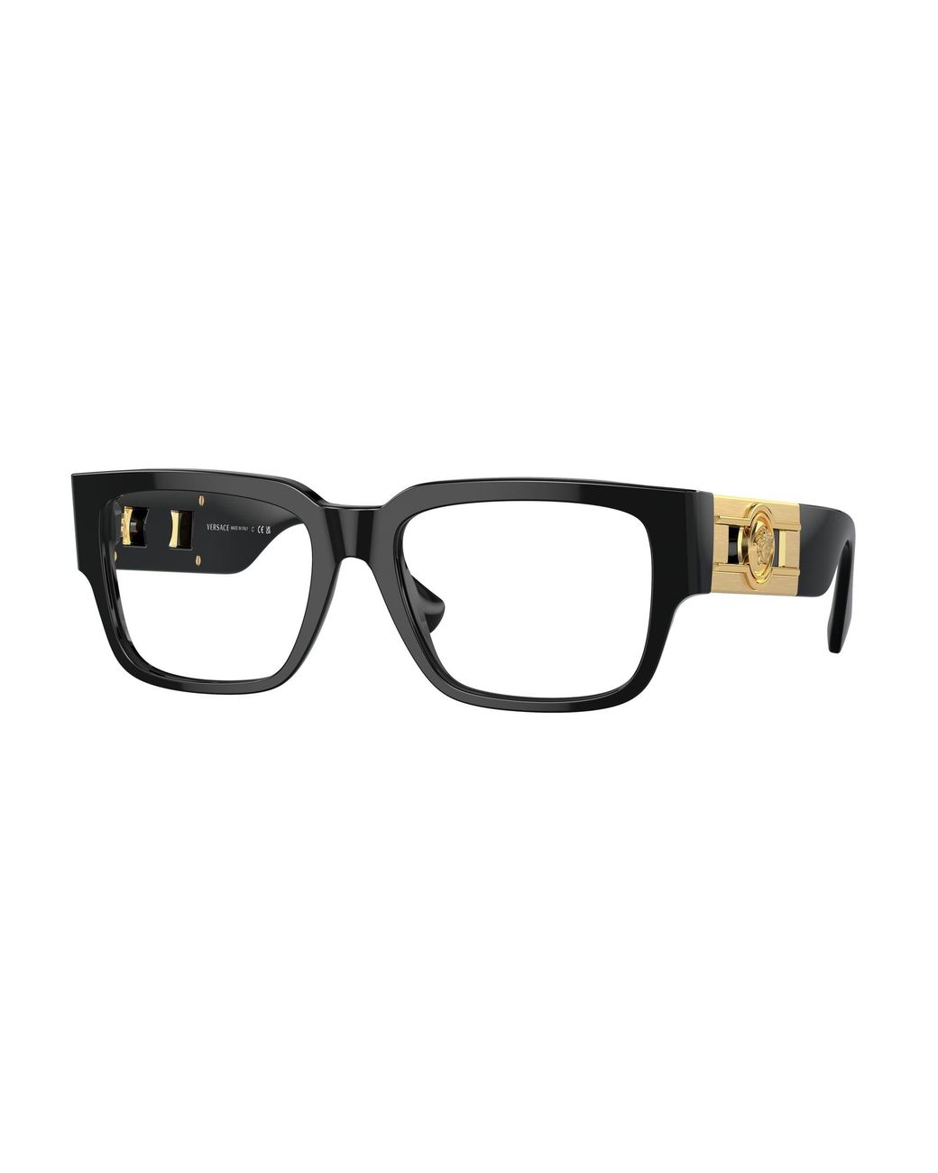 Versace Black Ve3350 Gb1 Optical Frames Acetate Transparent Squared Normal for men