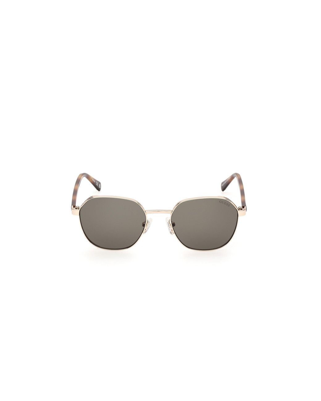 Guess Black Gu00116 32N Sunglasses Metal Round Normal for men