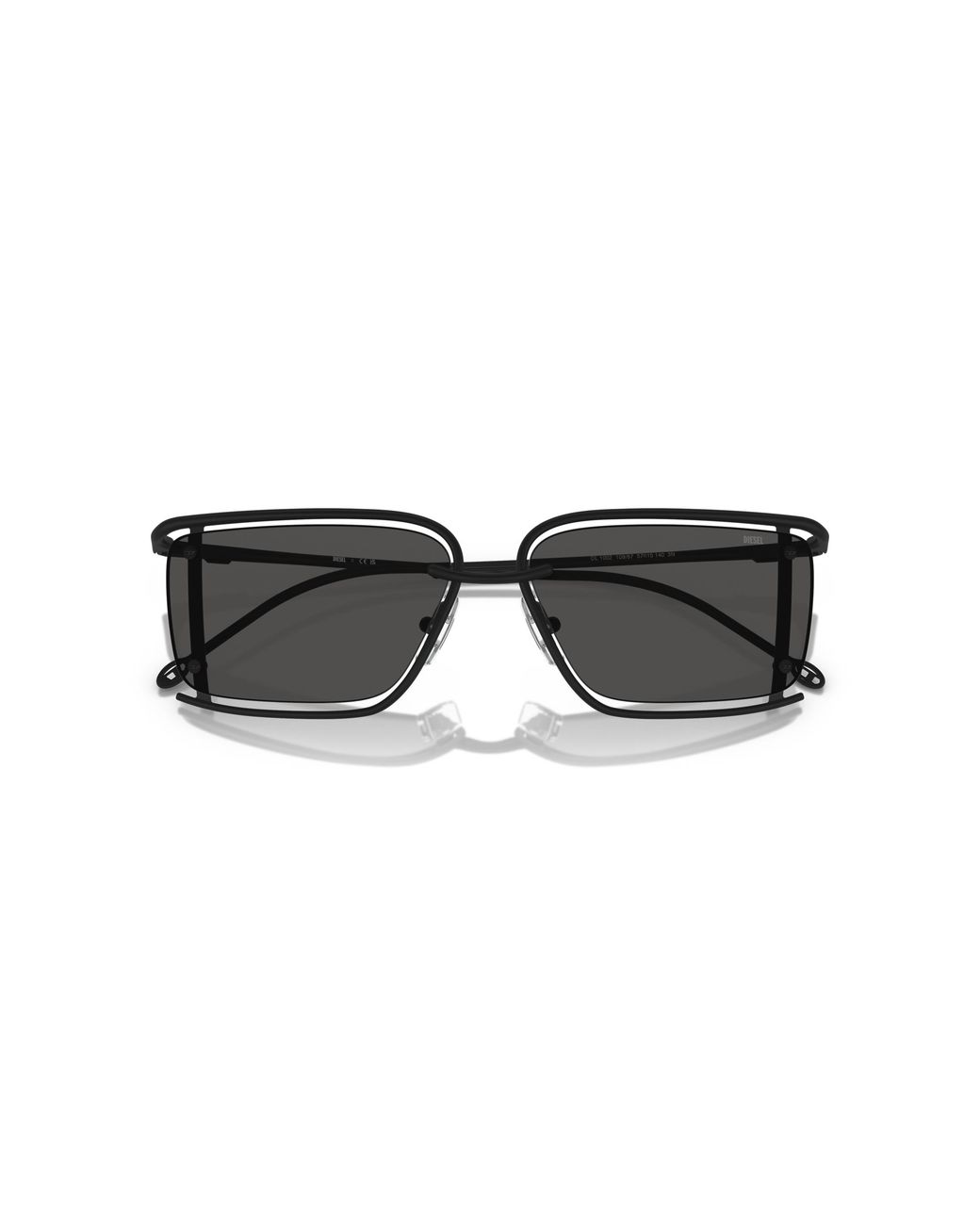 DIESEL Black Dl1002 109/87 Sunglasses Metal Squared Normal
