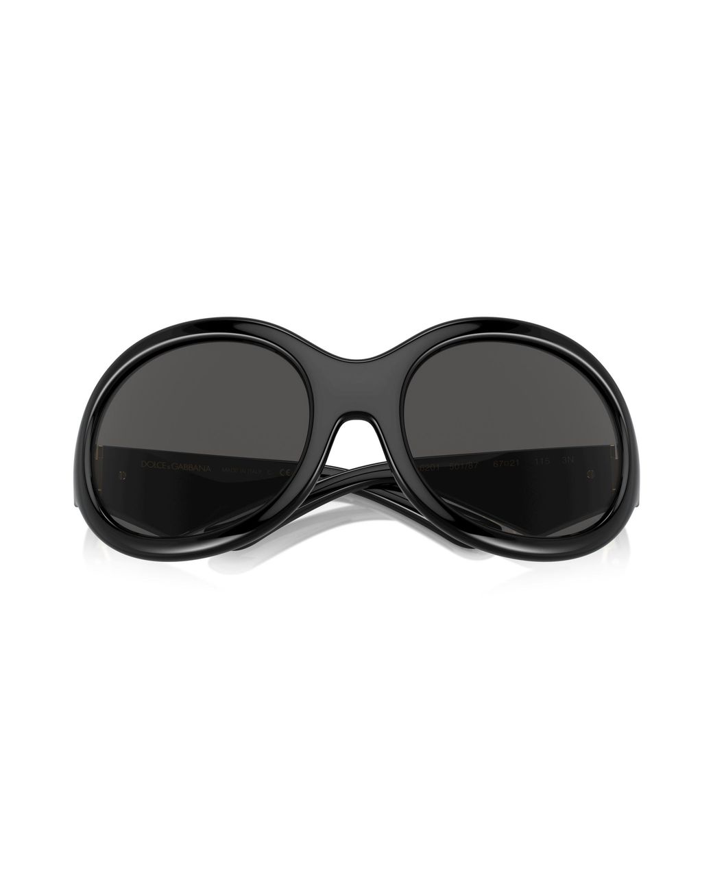 Dolce & Gabbana Black Dg6201 501/87 Sunglasses Injected Round Normal