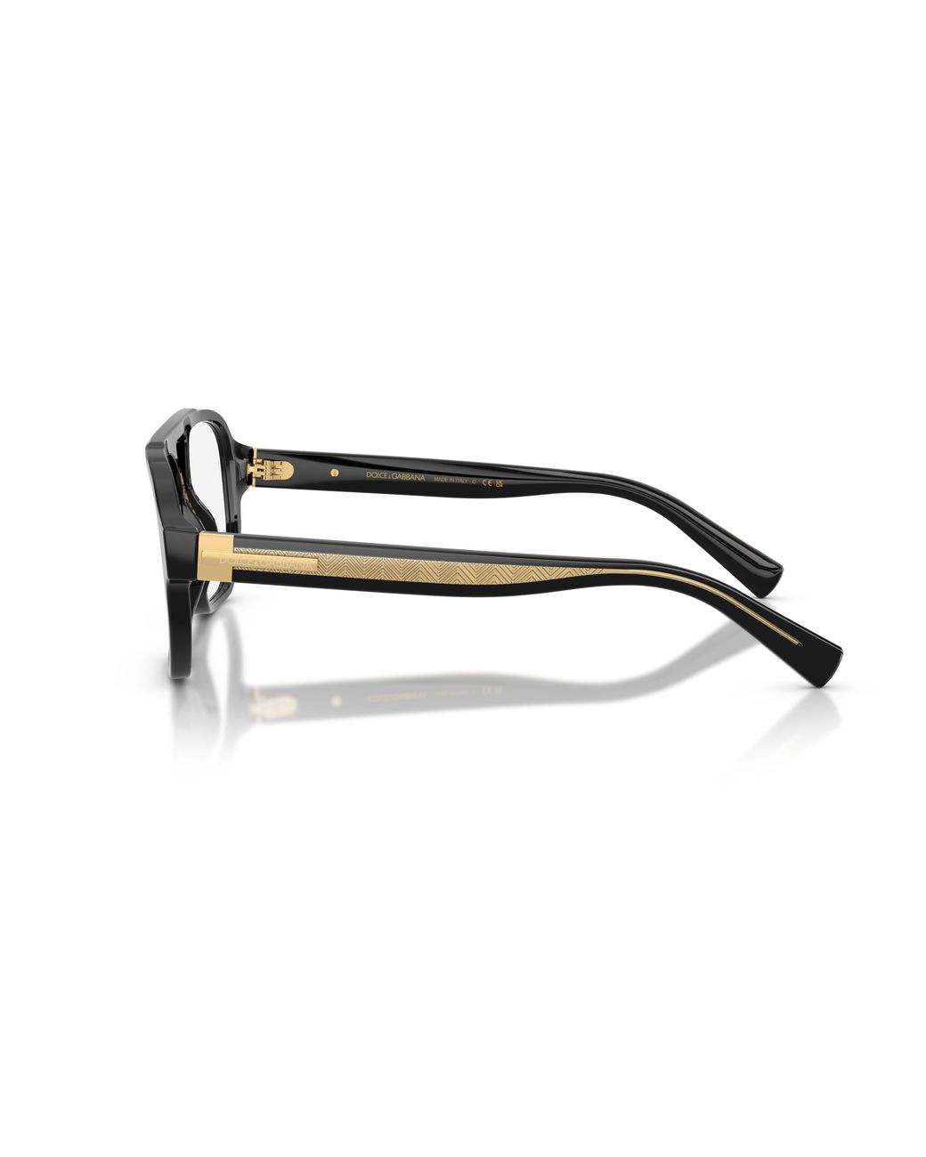 Dolce & Gabbana Black Dg3447 501 Optical Frames Acetate Transparent Pilot Normal for men