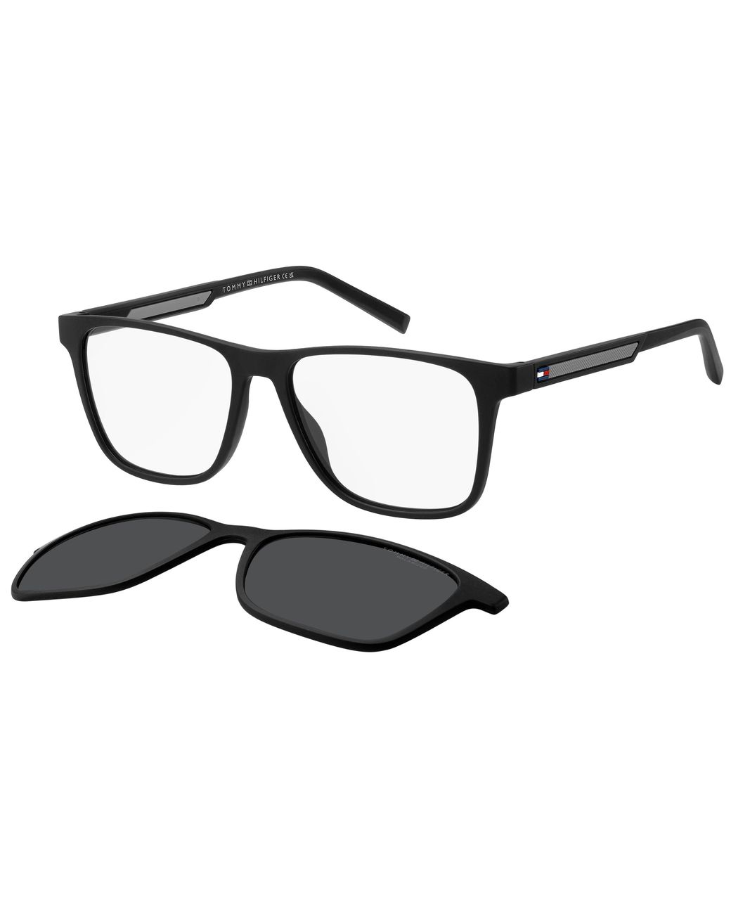 Tommy Hilfiger Black Th 2203/C 08A/M9 Optical Frames Eco-Poliame Squared Polarized for men