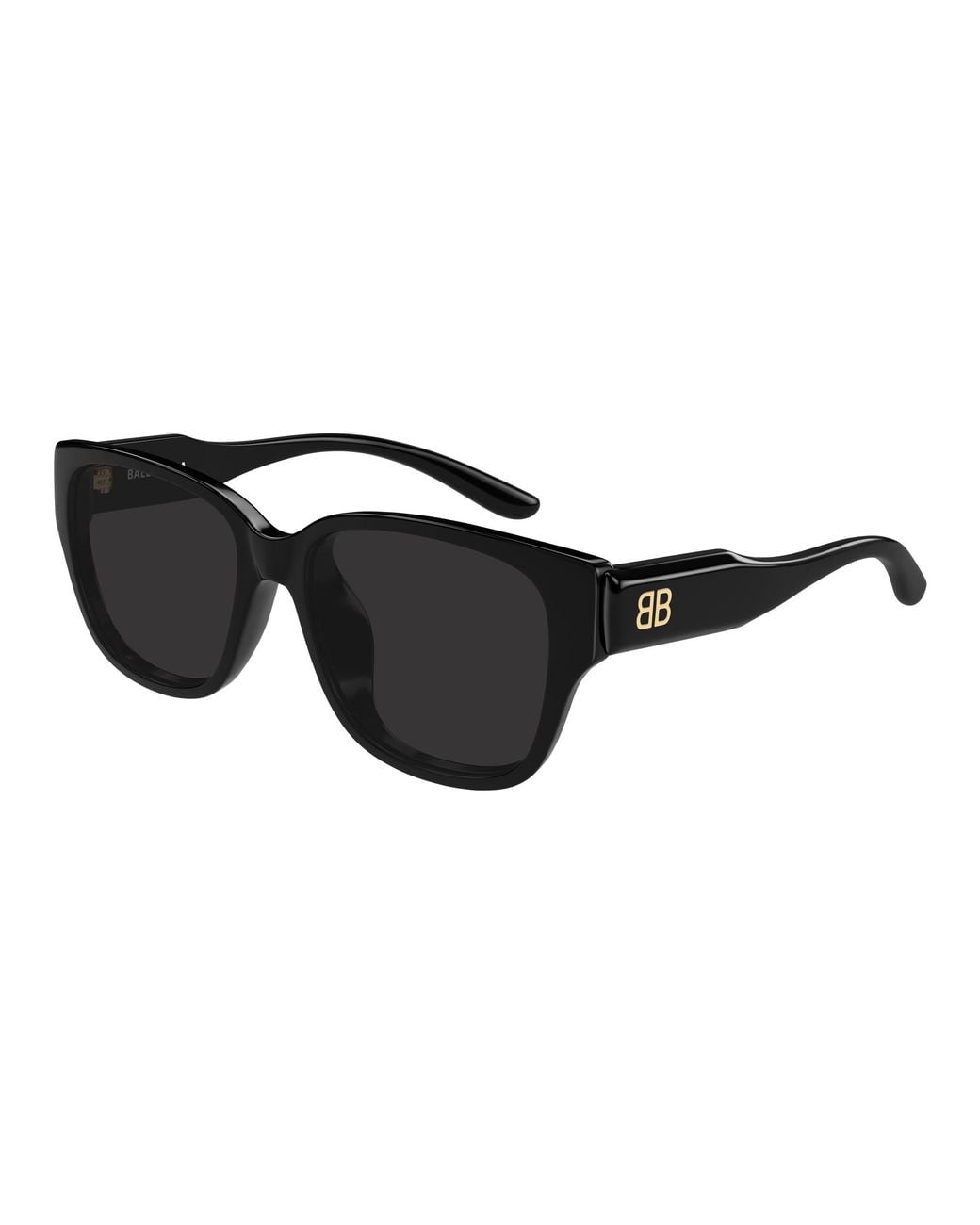 Balenciaga Black Bb0512Sk 001 Occhiali Da Sole Acetato Grigio Squadrata