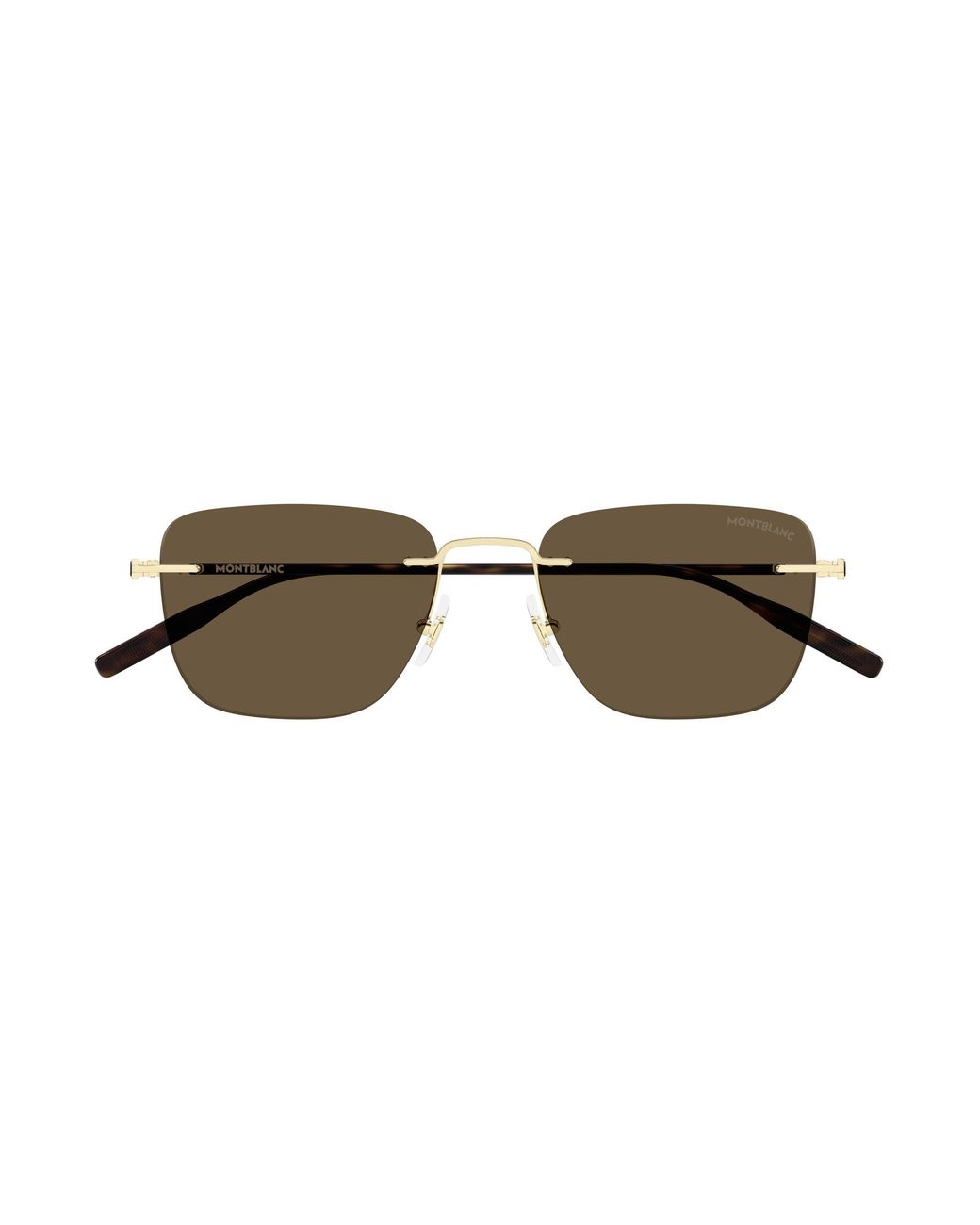 Montblanc Black Mb0470S 003 Sunglasses Metal Squared for men