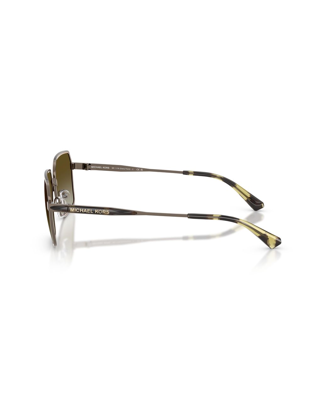 Michael Kors Black Mk1176 Dana Point 10017Z Sunglasses Metal Squared Normal Shaded for men