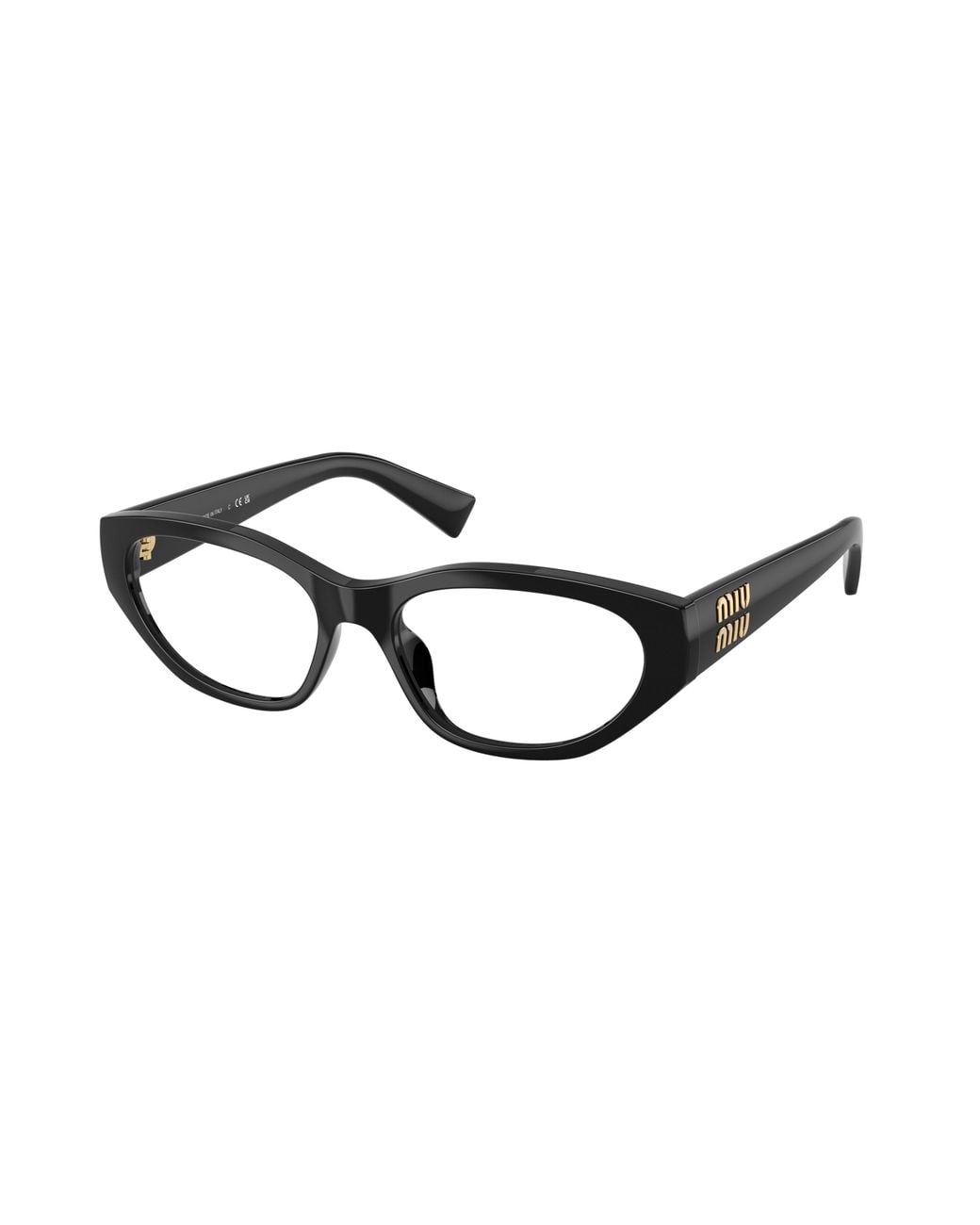 Miu Miu Black Mu 08Zvu 1Ab1O1 Optical Frames Injected Transparent Geometric Normal