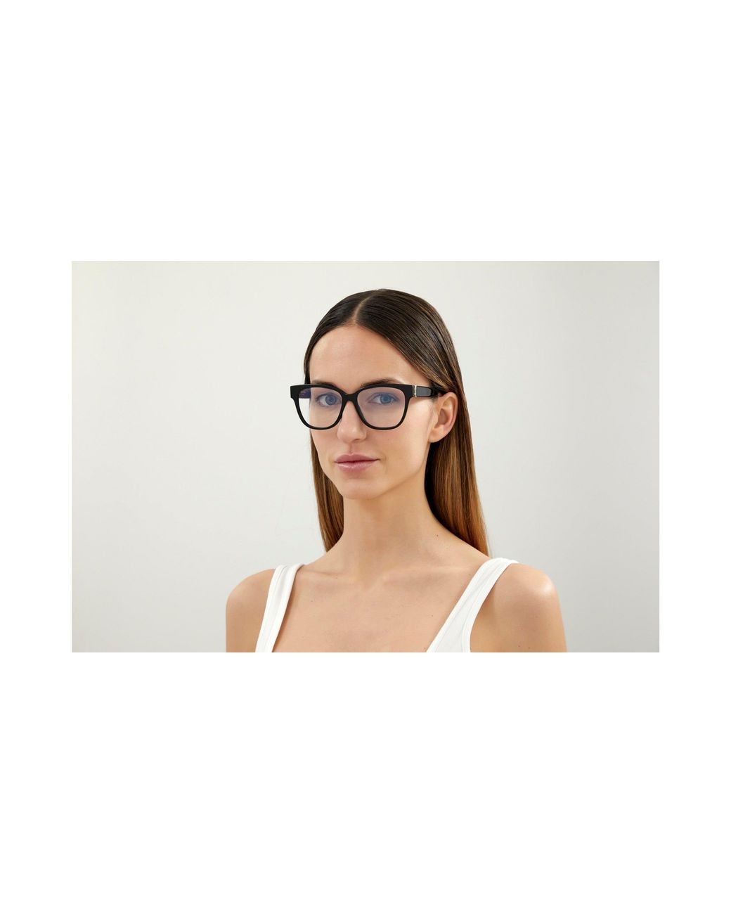 Saint Laurent Black Sl M33 003 Optical Frames Acetate Squared