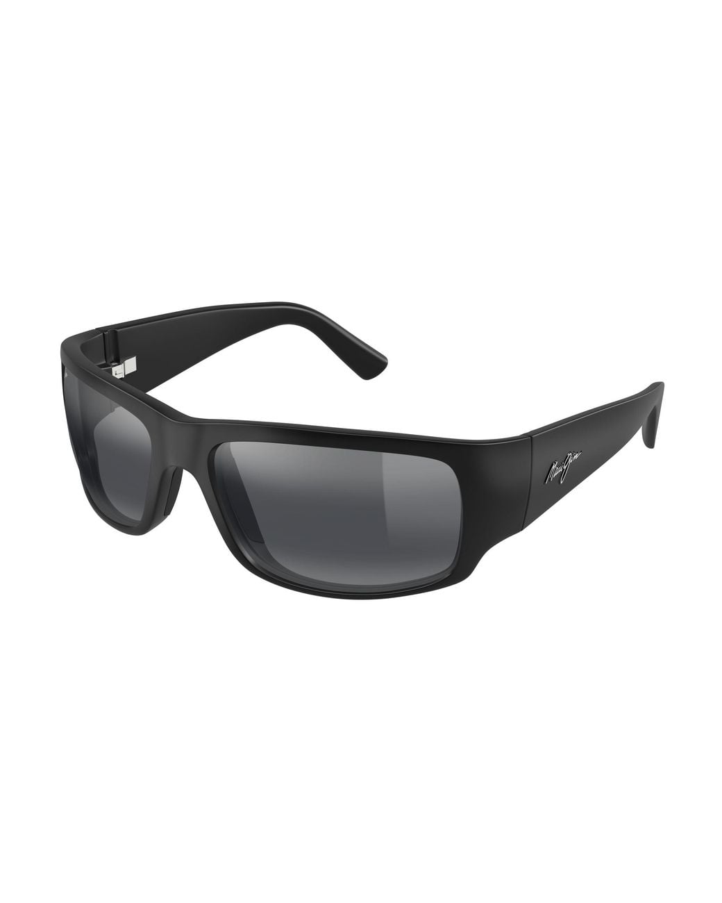 Maui Jim Black Mj0266S 001 Occhiali Da Sole Iniettato Grigio Squadrata