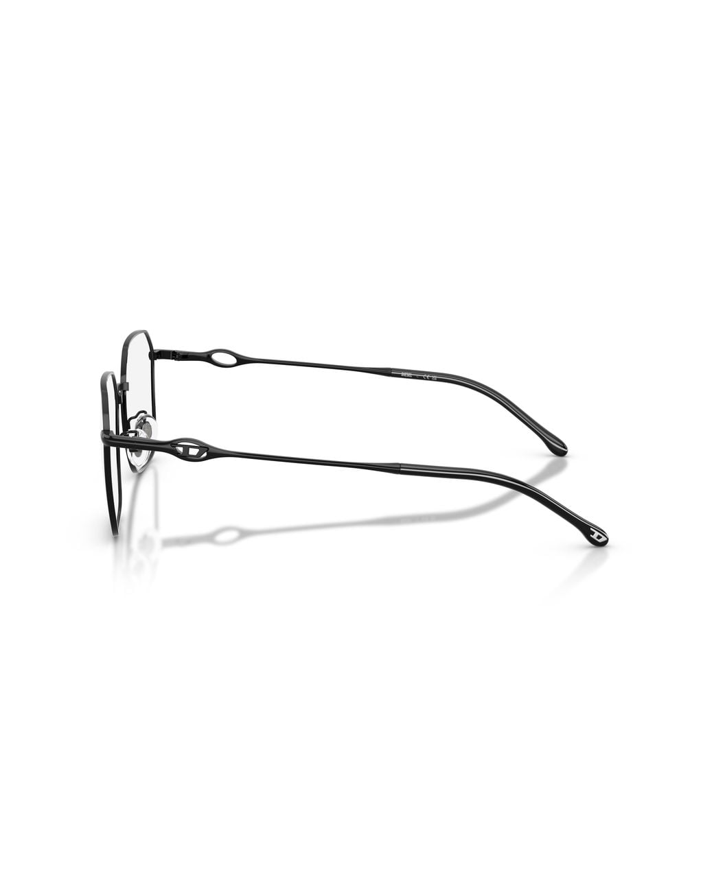 DIESEL Black Dl5012D 1002 Optical Frames Metal Transparent Squared Normal