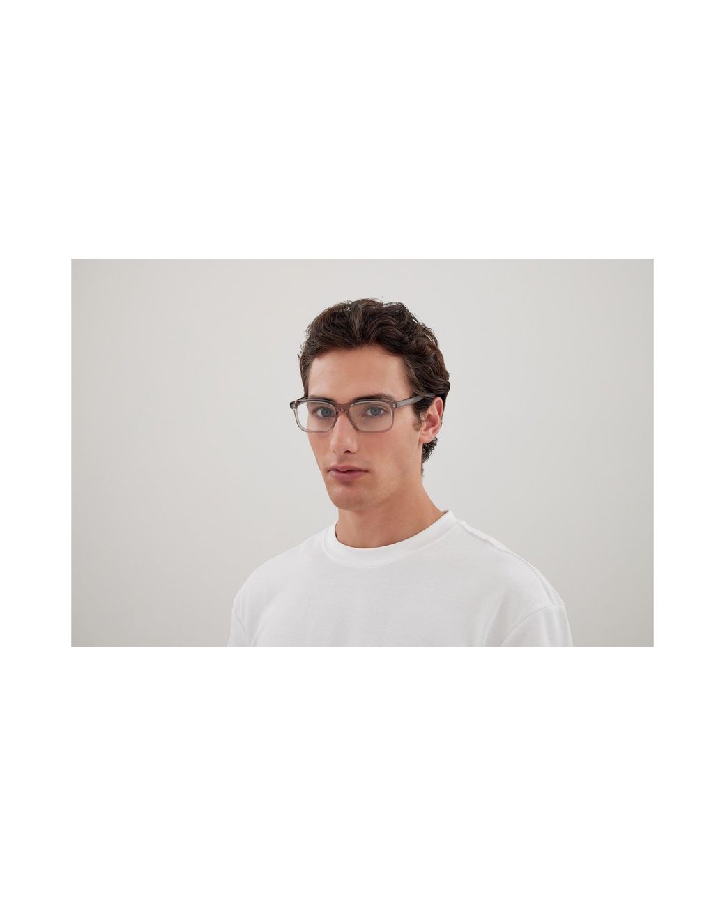 McQueen Black Am0486O 003 Optical Frames Acetate Transparent Squared for men