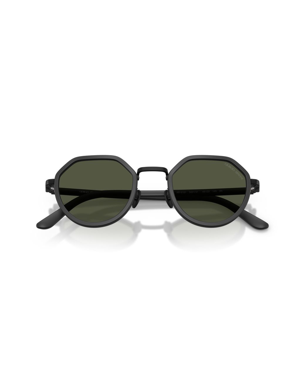 Giorgio Armani Black Ar6181 300131 Sunglasses Metal Round Normal for men
