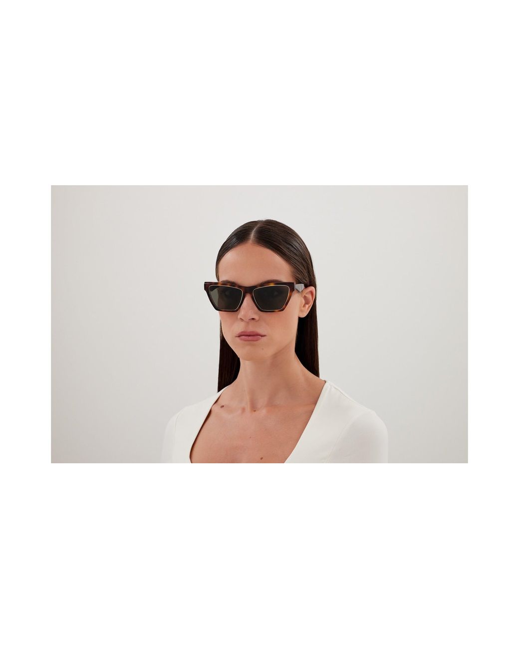 Saint Laurent Black Sl M103 Rim 001 Sunglasses Acetate Cat Eye