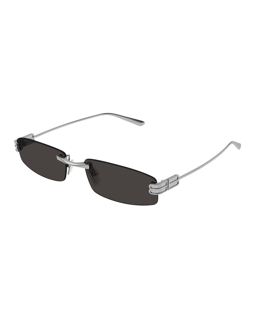 Balenciaga Black Bb0488S 001 Sunglasses Metal Squared for men