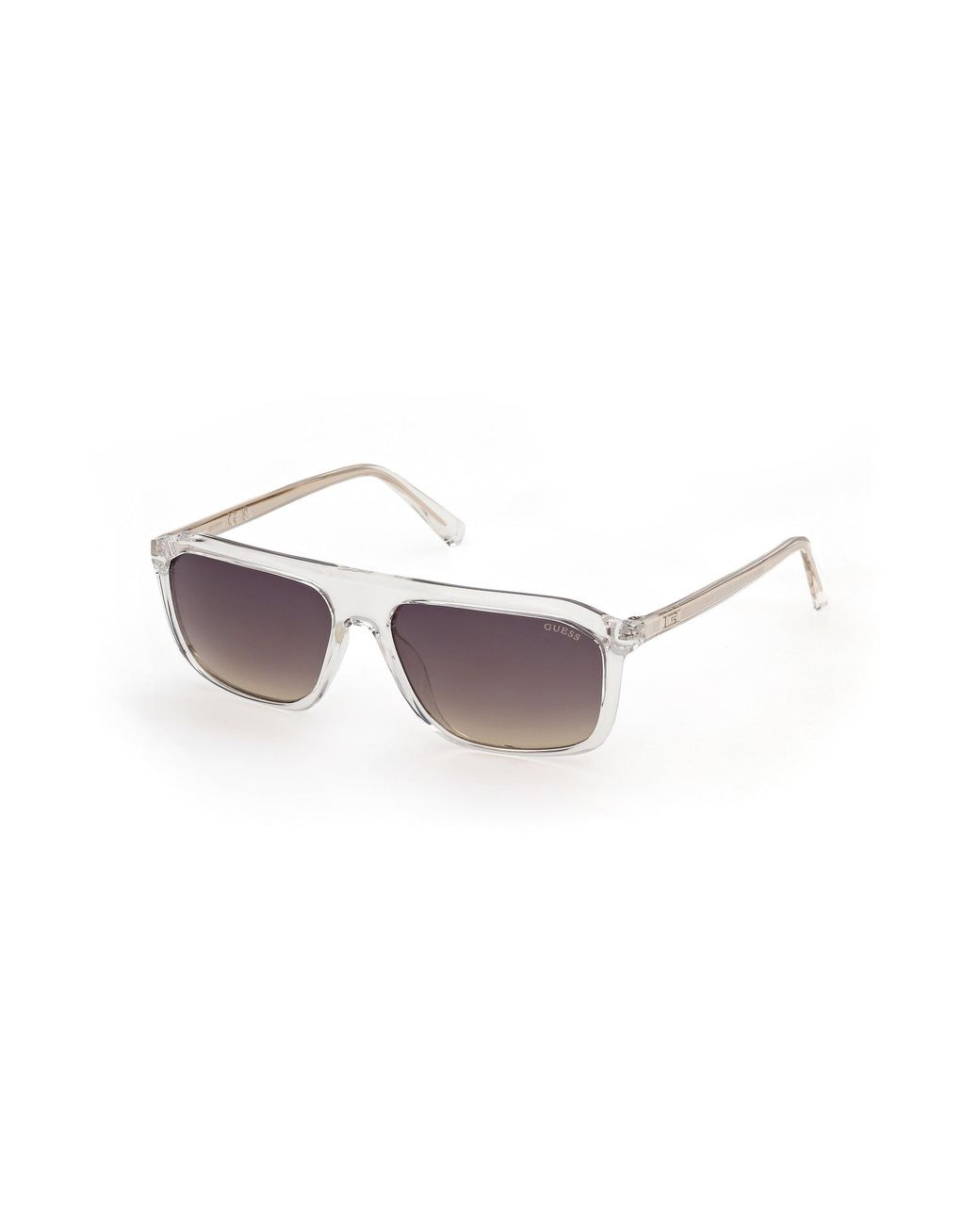 Guess Black Gu00311 26B Sunglasses Injected Smoke Squared Normal for men