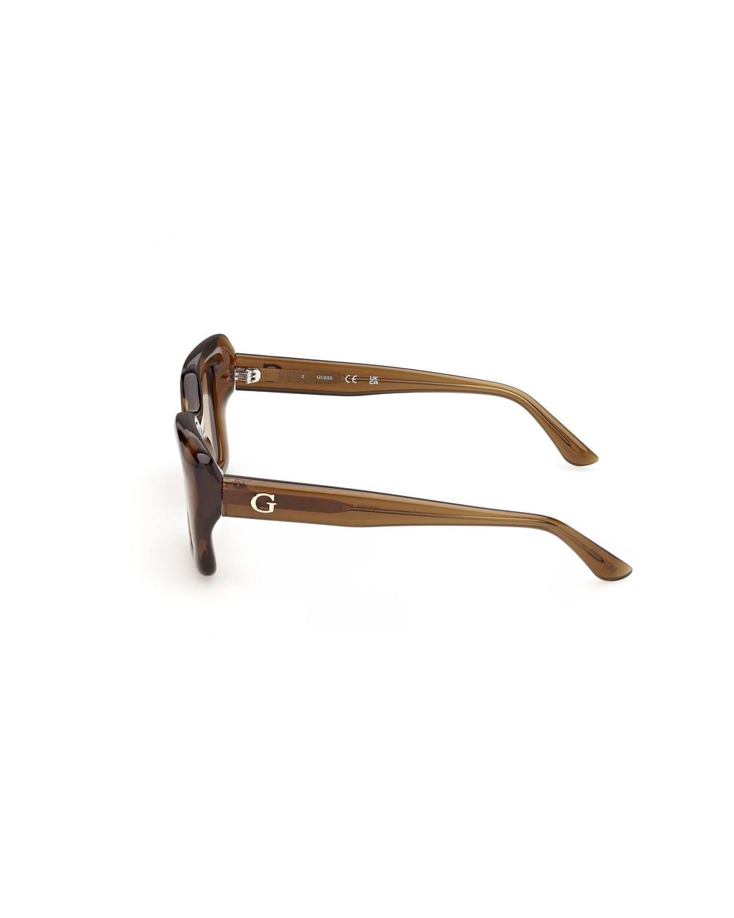 Guess Black Gu00353 98F Sunglasses Injected Squared Normal