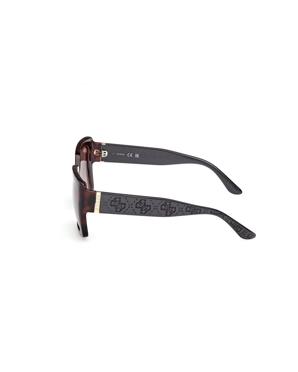 Guess Black Gu00200 52F Sunglasses Injected Marrone Squared Normal Sfumato