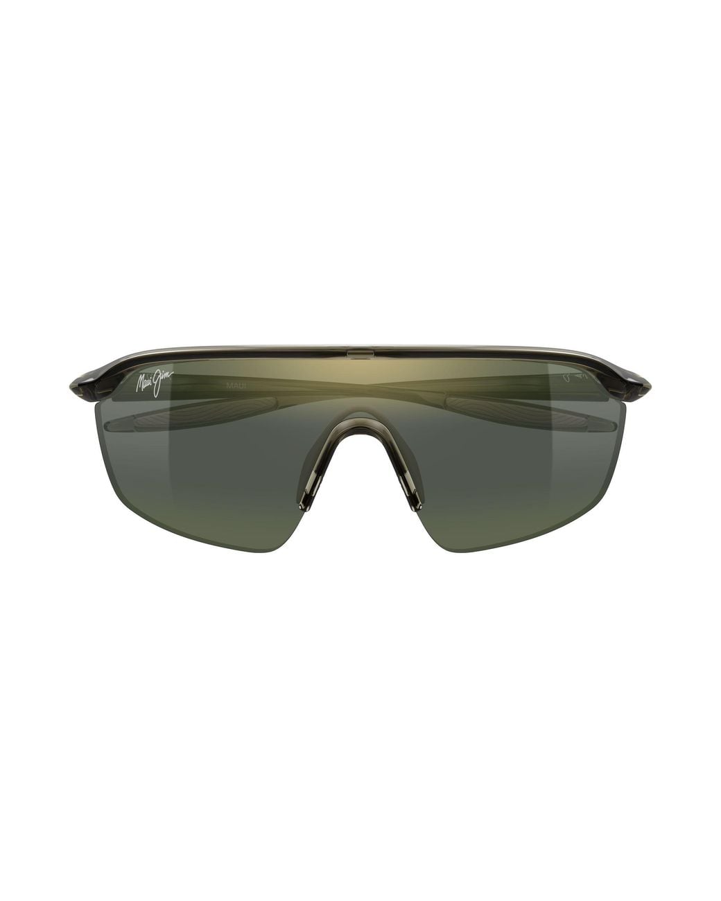 Maui Jim Black Mj0374S 006 Sunglasses Bio-Injected Wraparound Polarized