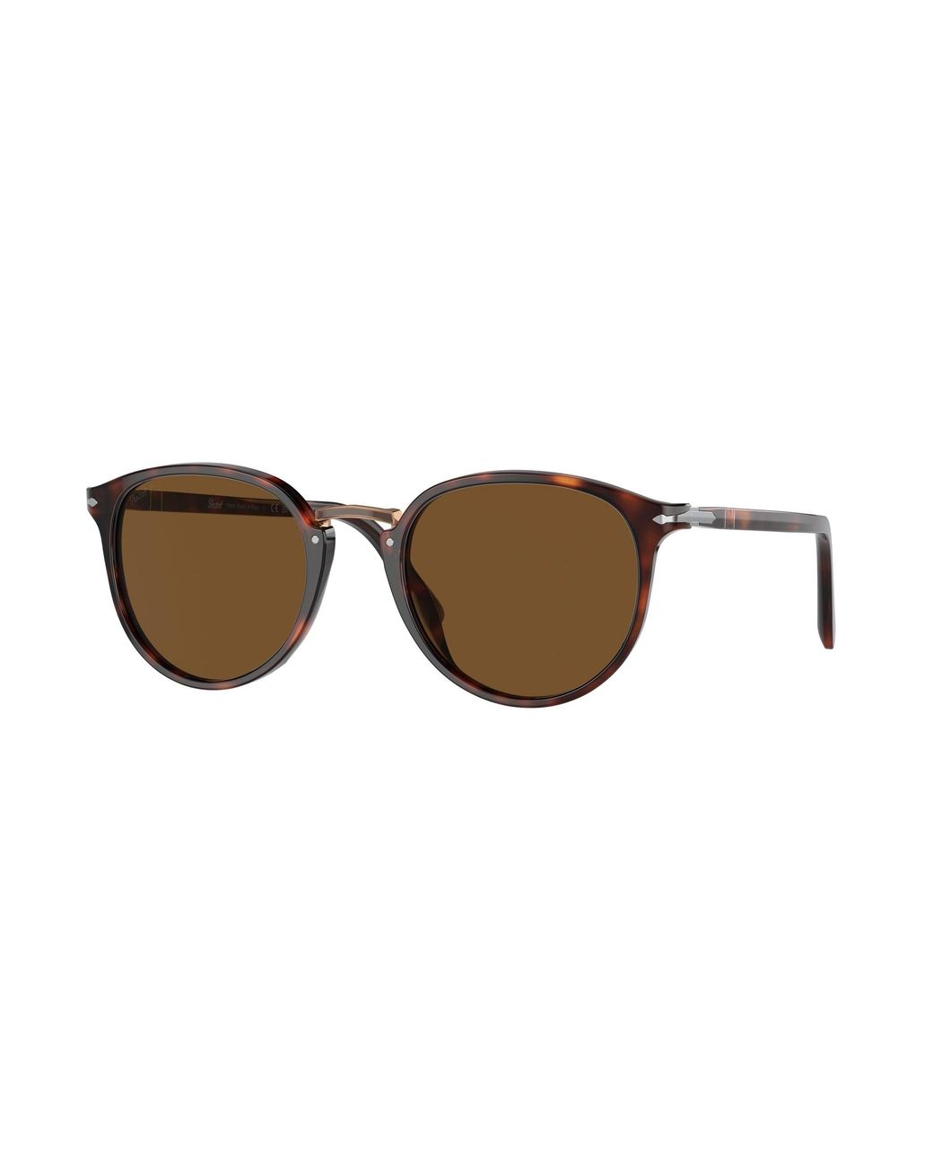 Persol Black Po3210S 24/57 Sunglasses Acetate Round Polarized for men