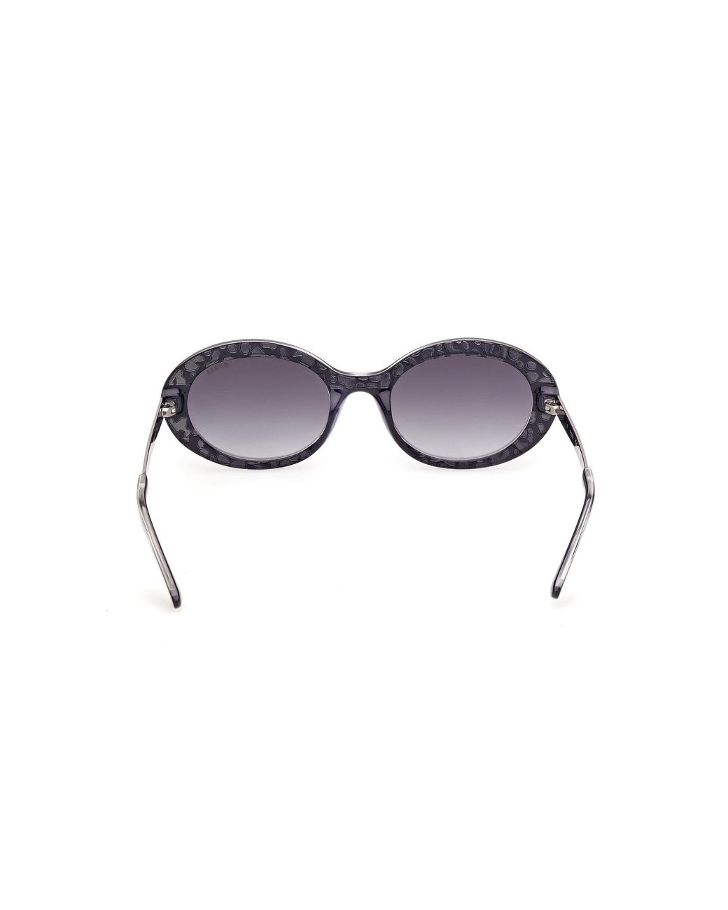 Guess Black Gu00355 90B Sunglasses Injected Smoke Round Normal
